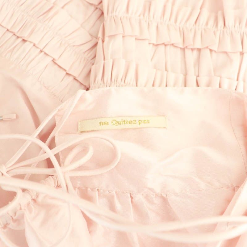 ヌキテパ ポリ デュピオン フリル キャミ トップ Poly Dupion Frill Cami Top キャミソール ブラウス ピンク ヌキテパ NE QUITTEZ PAS! ポリ デュピオン フリル キャミ