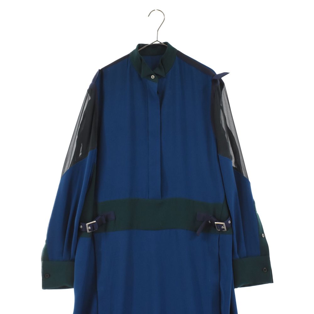 Sacai (サカイ) 20SS By Color Sheer Shirt Dress バイカラーシアー