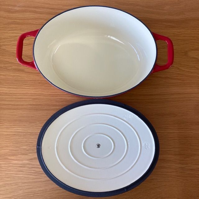 66】<<新品未使用>>シャスール オーバルキャセロール25cm レッド