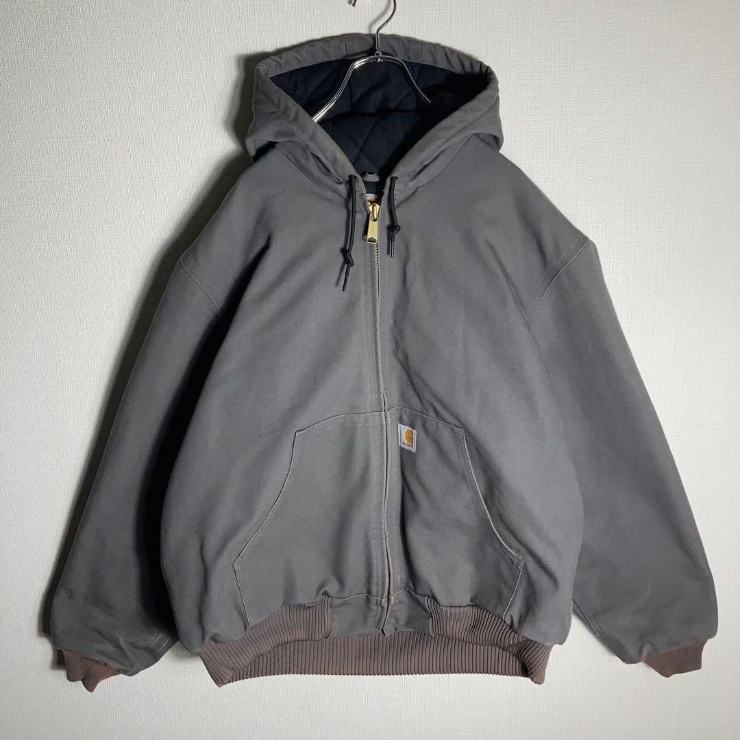 中古　カーハート　ダックアクティブジャケット USA製】Carhartt アクティブジャケット ダック地 グレー L
