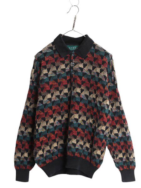 貴重【TUNDRA】90s VINTAGE カナダ製 3D ビンテージニットポロ 貴重【TUNDRA】90s VINTAGE カナダ製 3D ビンテージニットポロ