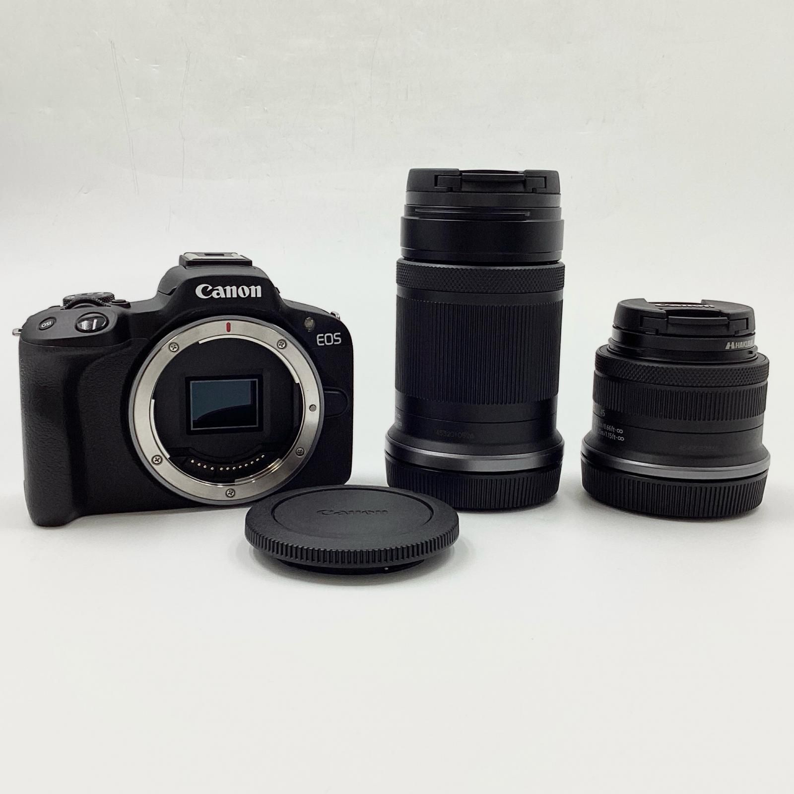 Canon デジタル一眼 EOS R50 ダブルズームキット ブラック 動作 済 全額返金保証 最速発送