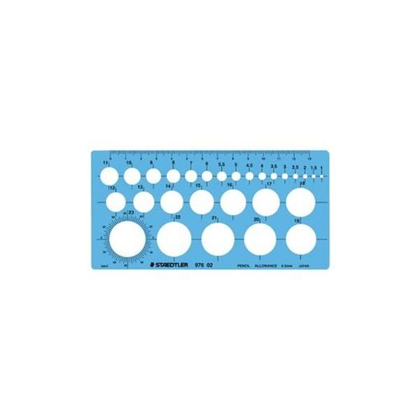 【在庫わずか】（まとめ）ステッドラー テンプレート 976 02 円定規【×3セット】