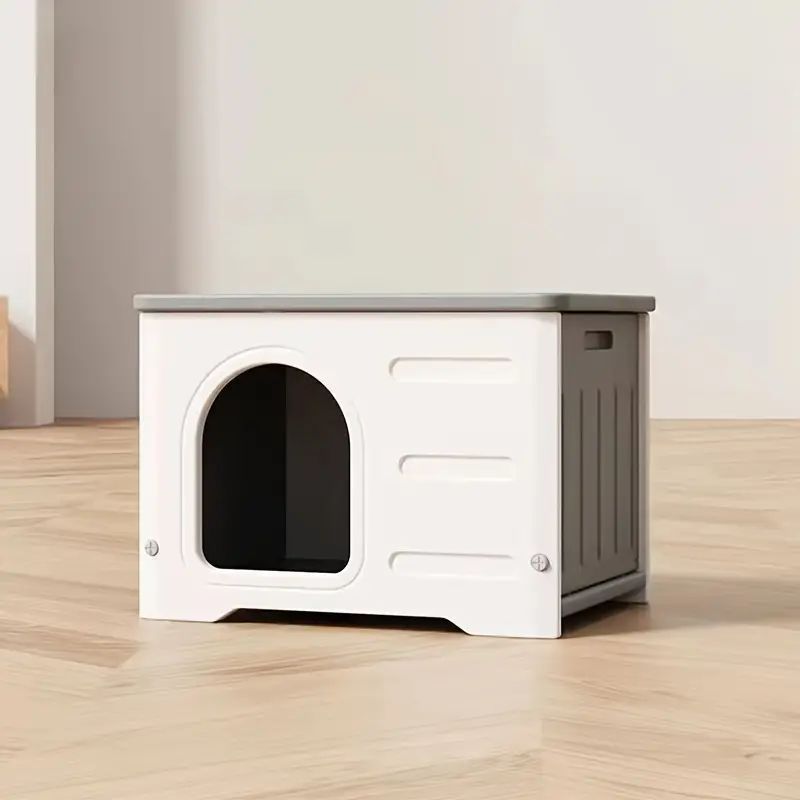 ユニークデザイン 小型ペット用 キャットシェルター 屋内屋外両用 耐荷重構造 防風防雨 組み立て式 省スペース 猫の隠れ家 min