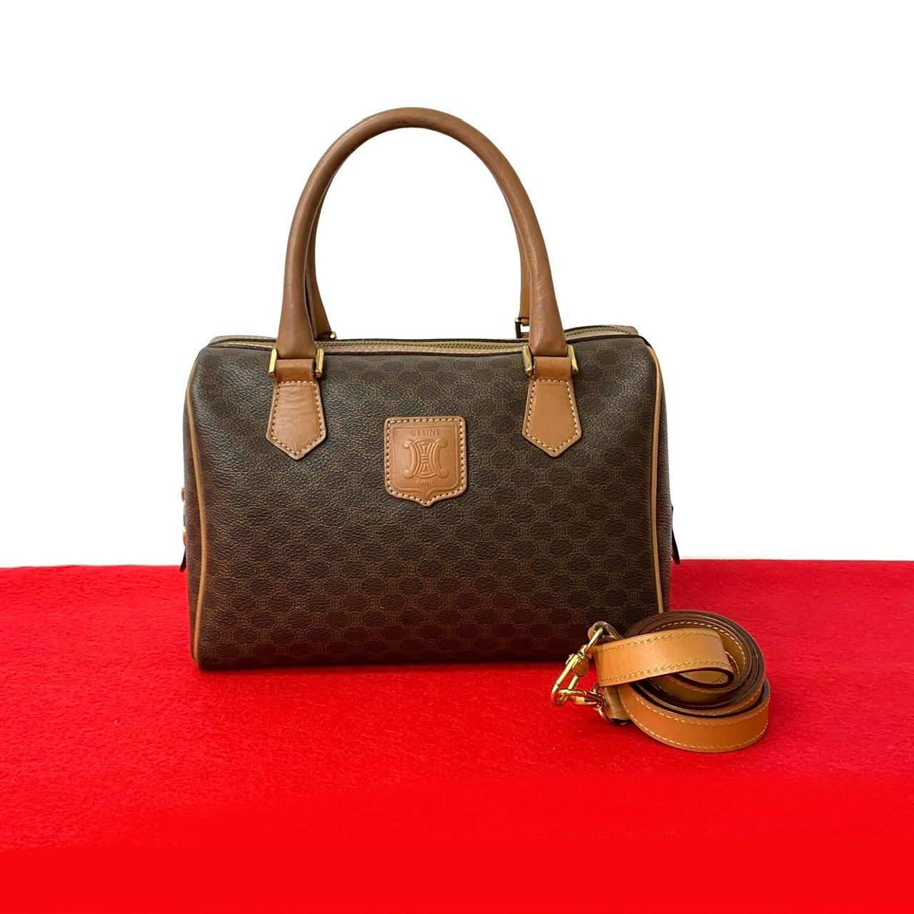 極 美品 CELINE セリーヌ ヴィンテージ マカダム ブラゾン