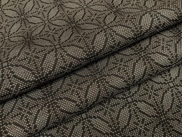 平和屋着物●本場大島紬 カタス7マルキ 七宝文 正絹 AABC6807ph