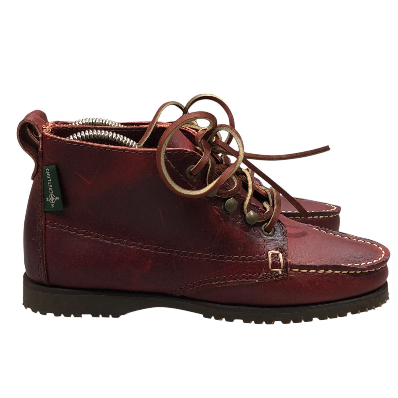 EASTLAND イーストランド レザー ショート ブーツ 61/2 レッド系 KT60 