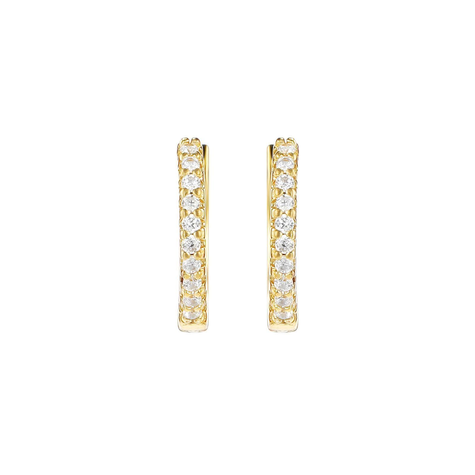 数量 Fossil レディース STERLING ALL STACKED UP ゴールドトーン スターリングシルバー フープピアス JFS00630710