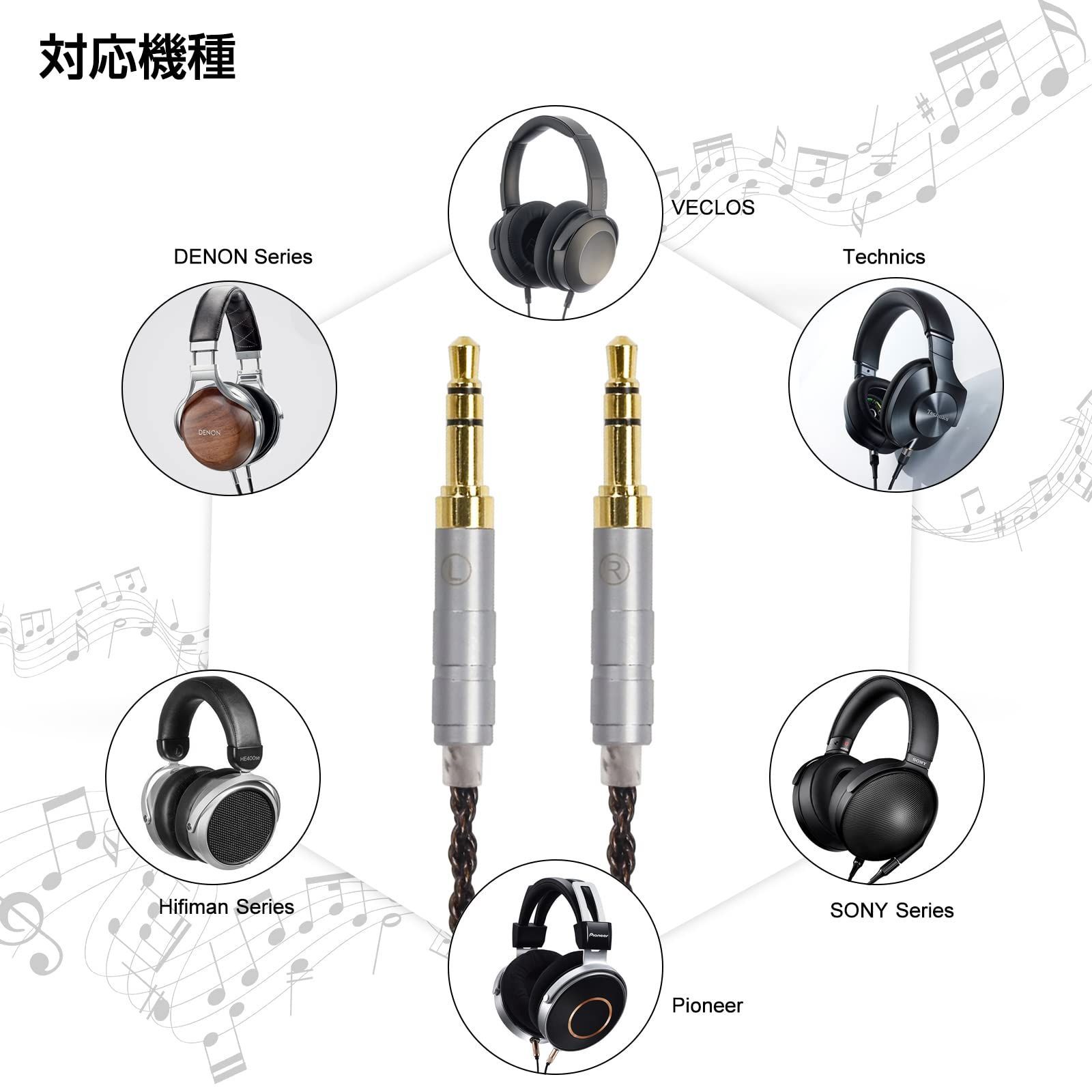 特価商品】8芯 純銅 イヤホン・ヘッドホン用 Hifiman用 交換