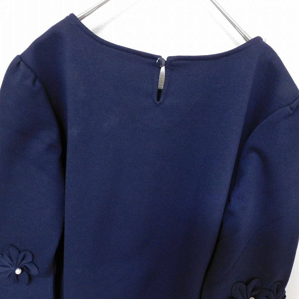 #snc ギャラリービスコンティ GALLERYVISCONTI カットソー 2 紺系 レース 刺繍 花モチーフ 半袖 タグ付き 美品 レディース [928983] ギャラリービスコンティ #snc GALLERYVISCONTI カットソー 2 紺