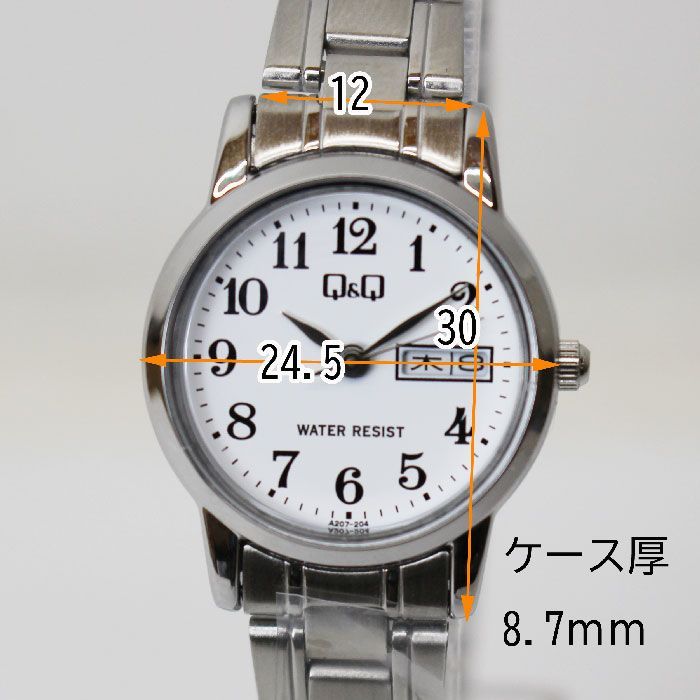 新品 シチズン Q&Q 腕時計 レディース 日付 曜日表示 A207-204