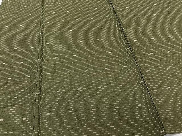 平和屋着物▽上質な紬 単衣 十字絣 正絹 逸品 DAAU6405sf