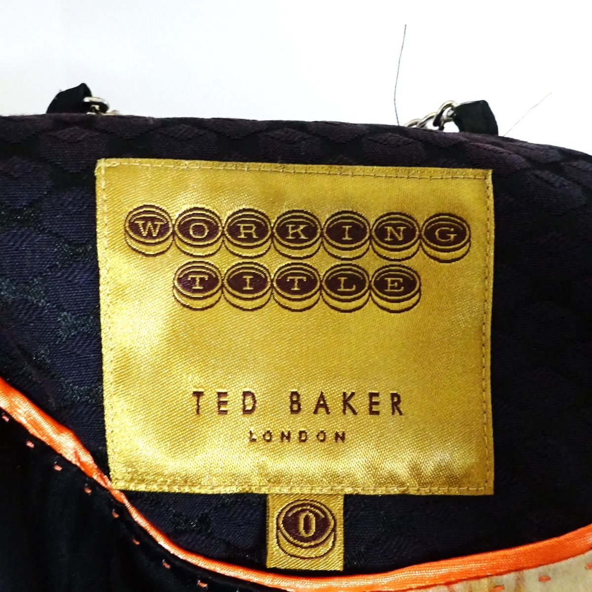 TED BAKER(テッドベイカー) ジャケット サイズ0 XS レディース 黒 裏地花柄/春・秋物 - メルカリ