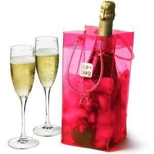 ICE BAG Collapsible Wine Cooler Bag Translucent Pink by Franmara 並行輸入品