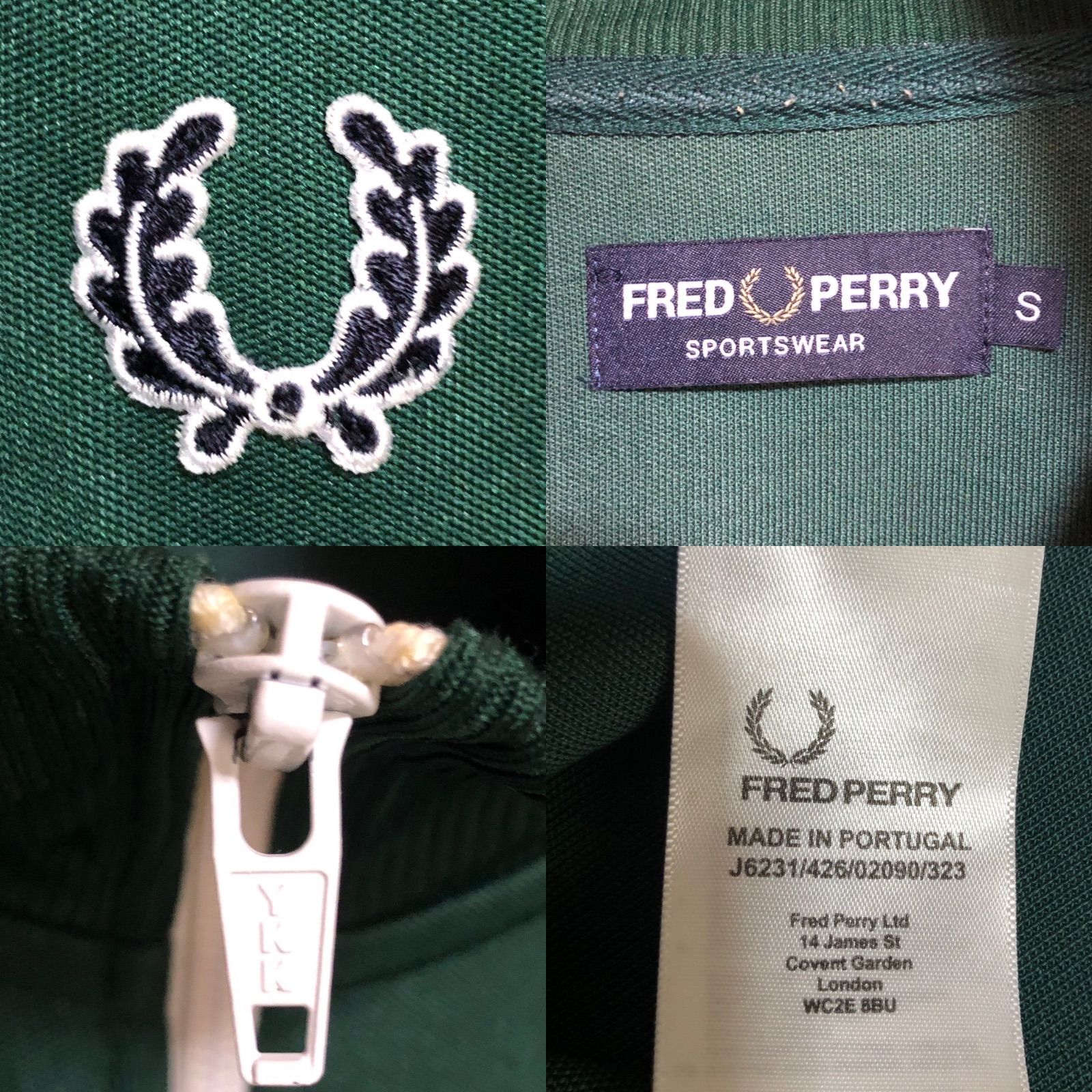 後払い手数料無料 Fred Perry⭐️トラックジャケット 刺繍ロゴ/月桂樹