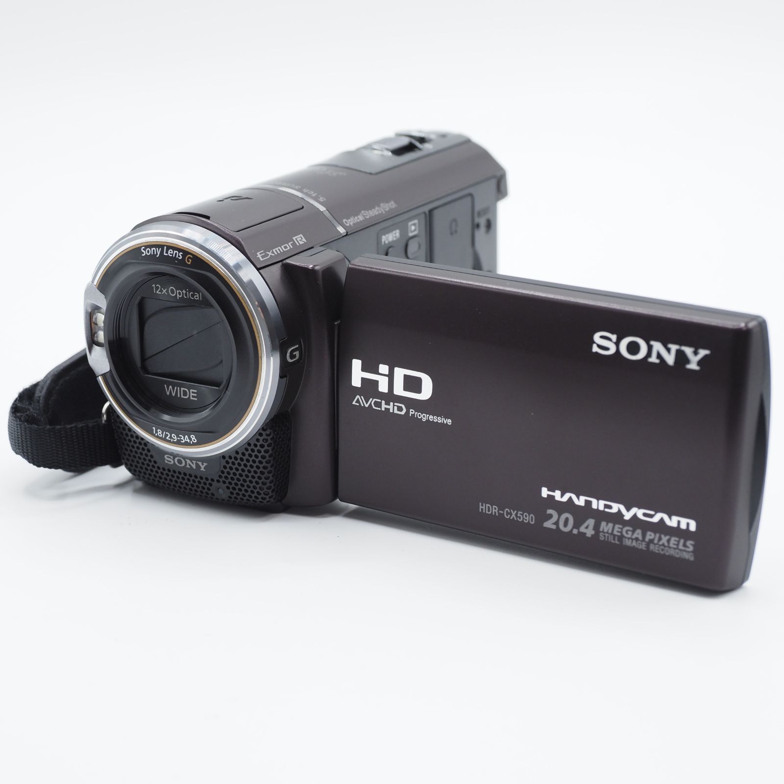 ☆美品・ケース&取説付き☆ SONY ソニー HDビデオカメラ Handycam HDR-CX590V ボルドーブラウン #2568 - メルカリ