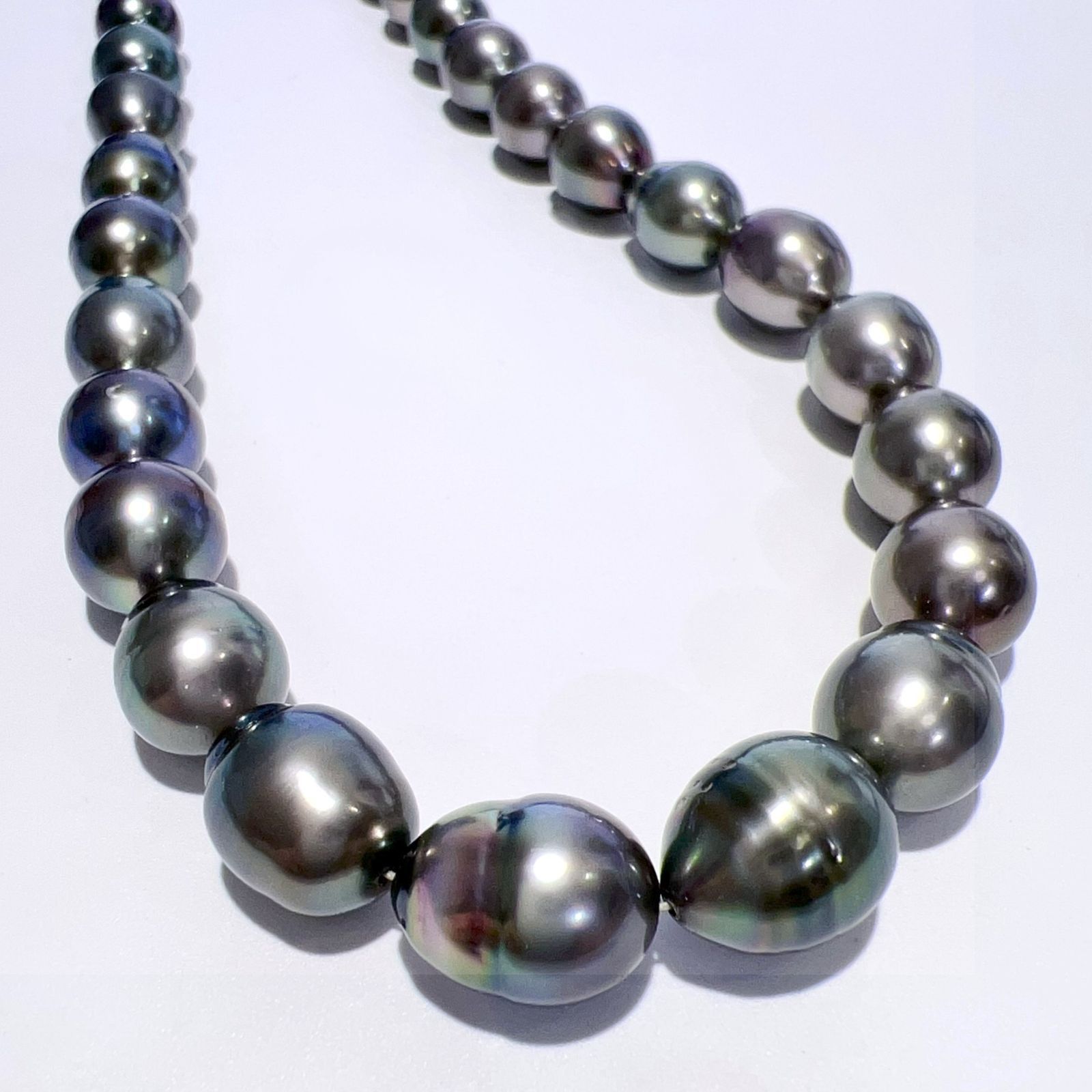 SV 黒蝶タヒチ ブラックパール バロック ネックレス 天然 本真珠 未使用品 SV 黒蝶タヒチ ブラックパール バロック ネックレス 天然 本真珠