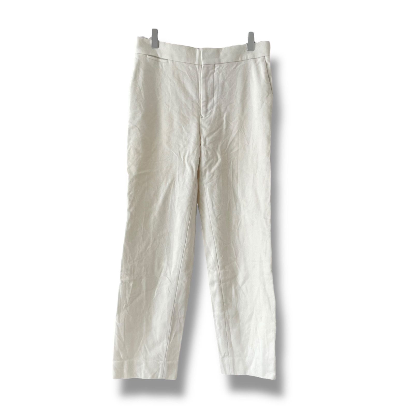 Drawer ドゥロワー レディースワイドパンツ オフホワイト 白系 サイズ 38 シルク100% カシミヤ ウール 品番 6514-236-1152 476OC