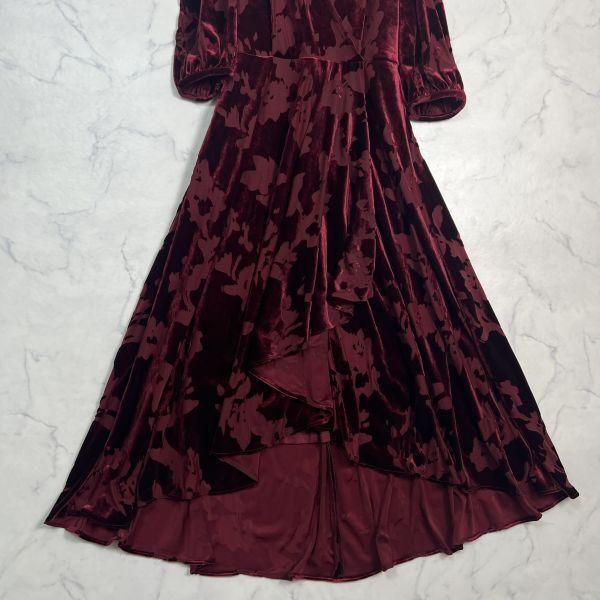 カルバンクライン ベロアワンピース 着丈119 マキシ 花柄 B0421 NICORILABO_COM