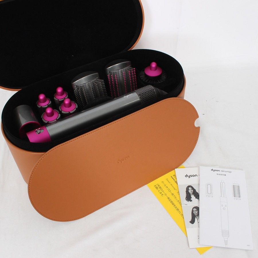 Dyson Airwrap HS01 ニッケル／フューシャ 収納ケース付 動作品 ダイソン Airwrap Complete HS01 FN ニッケルフューシャ 在庫