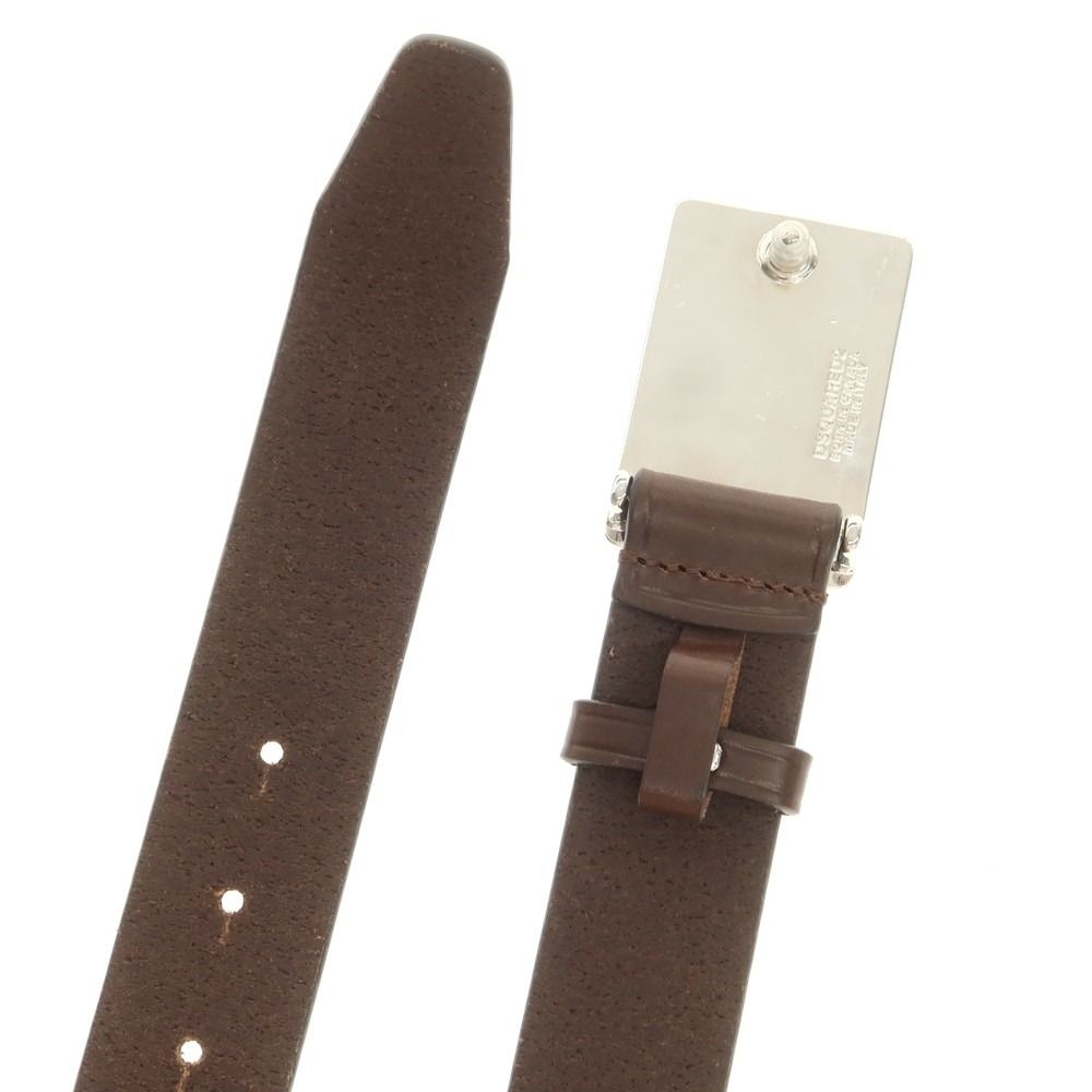 新品】ディースクエアード DSQUARED2 レザー ベルト ダークブラウン  