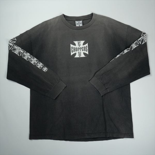 Size L相当 VINTAGE ヴィンテージ West Coast Choppers ウェストコーストチョッパーズ Iron Cross LS Tee ロンT 黒 品-良い 20825330