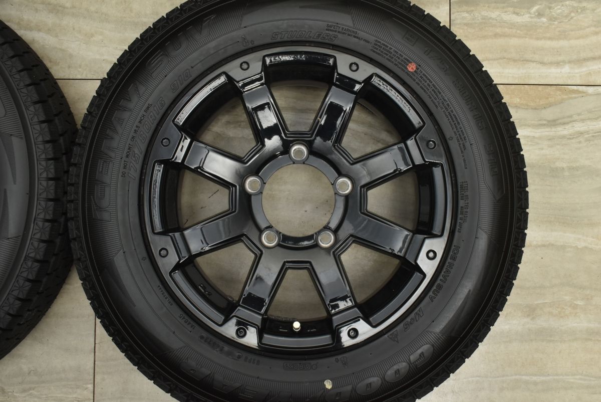 美品 バリ溝】ロックケリー MX-I 16in 5.5J +22 PCD139.7 グッドイヤー 