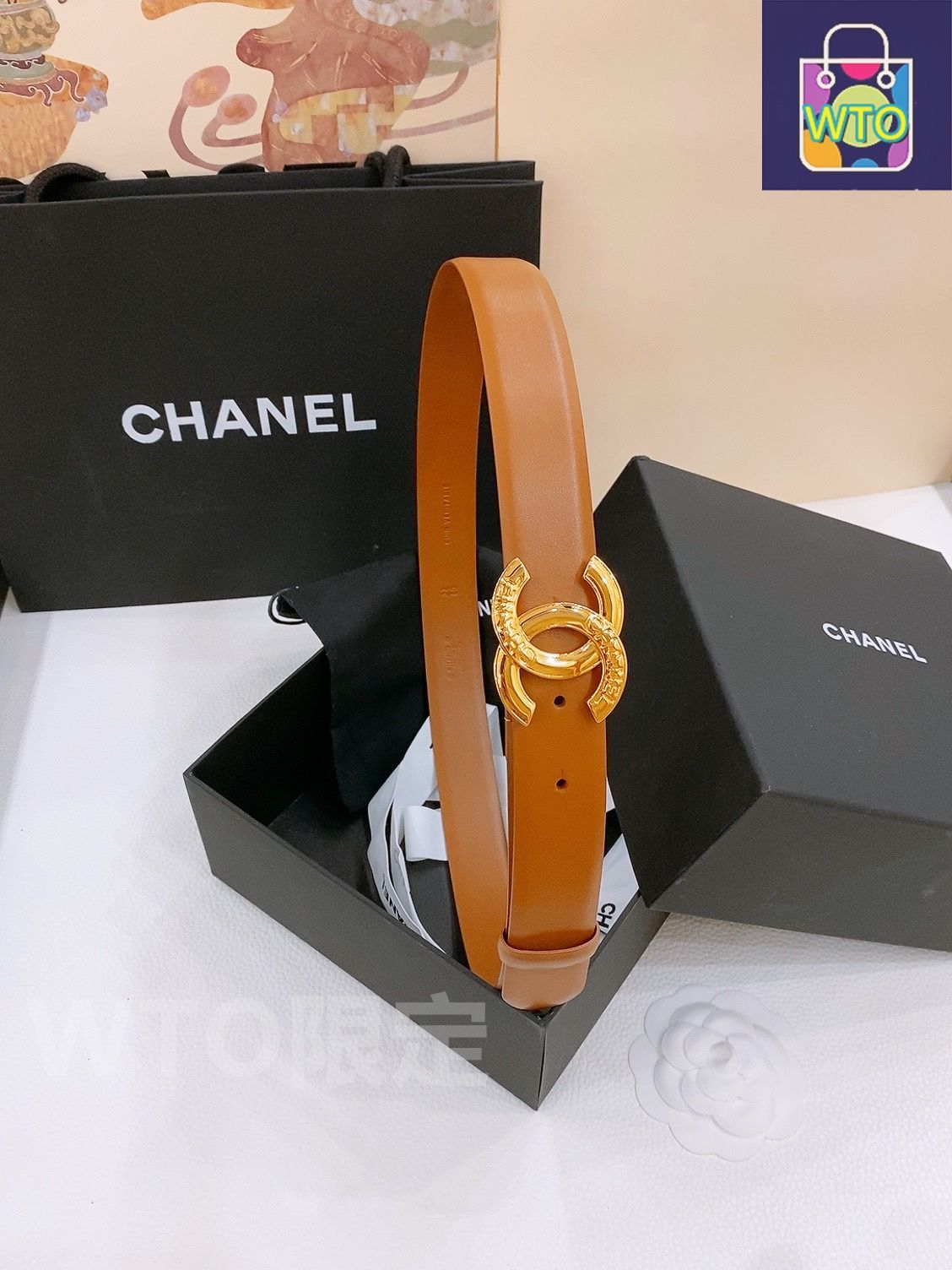 今日特価】Chanel シャネル ダブル C ベルト-1 - メルカリ
