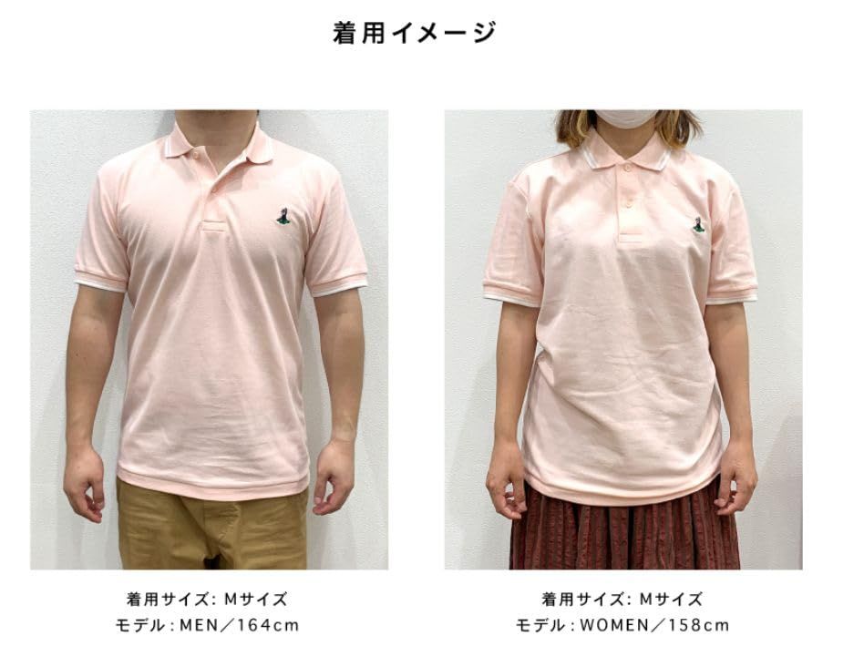 ちょいノリ親父の鰐乗りポロシャツ ピンク×ホワイト