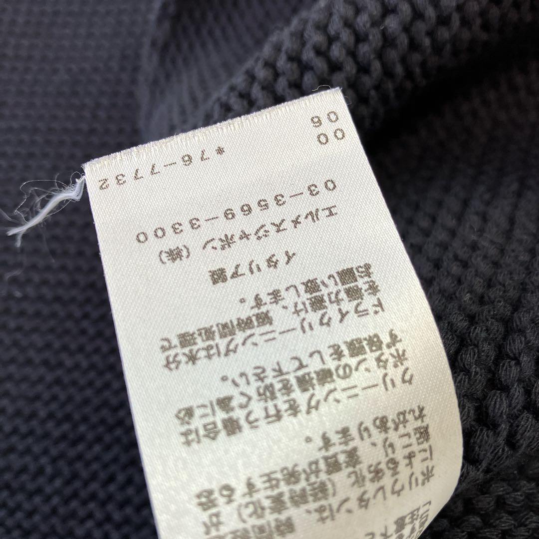 HERMES エルメス コットン ニット 34 ネイビー 　ミドルネック　婦人 HERMES エルメス コットン ニット 34 ネイビー ミドルネック