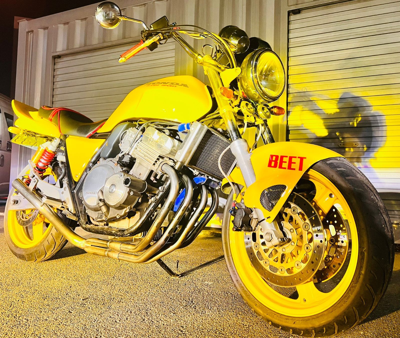 REDSTAGE CB400SF NC31 飛燕 スタンダード 4-2-1 オリジナルマフラー 無地 ステッププレート要 レッドステージ HONDA 旧車 BEET オリジナル CB 400 NC