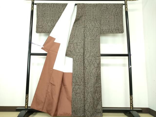 平和屋着物○本場大島紬 7マルキ 抽象文様 正絹 逸品 DAAU5777ps  