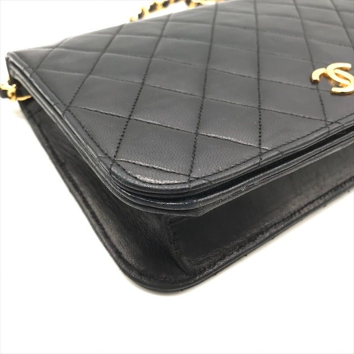 良品 CHANEL シャネル ココマーク マトラッセ ラムスキン プッシュ  