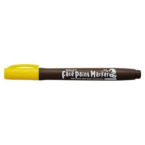 まとめ シャチハタ フェイスペイントＭ 筆 イエロー ブラシタイプ KFFF-Y ×50セット