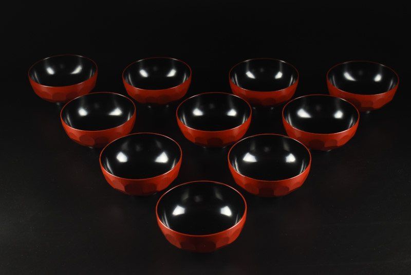 蔵A3924b 平安象彦 亀甲 吸物椀 汁椀 十客 共箱 WWW_IBETON_RU