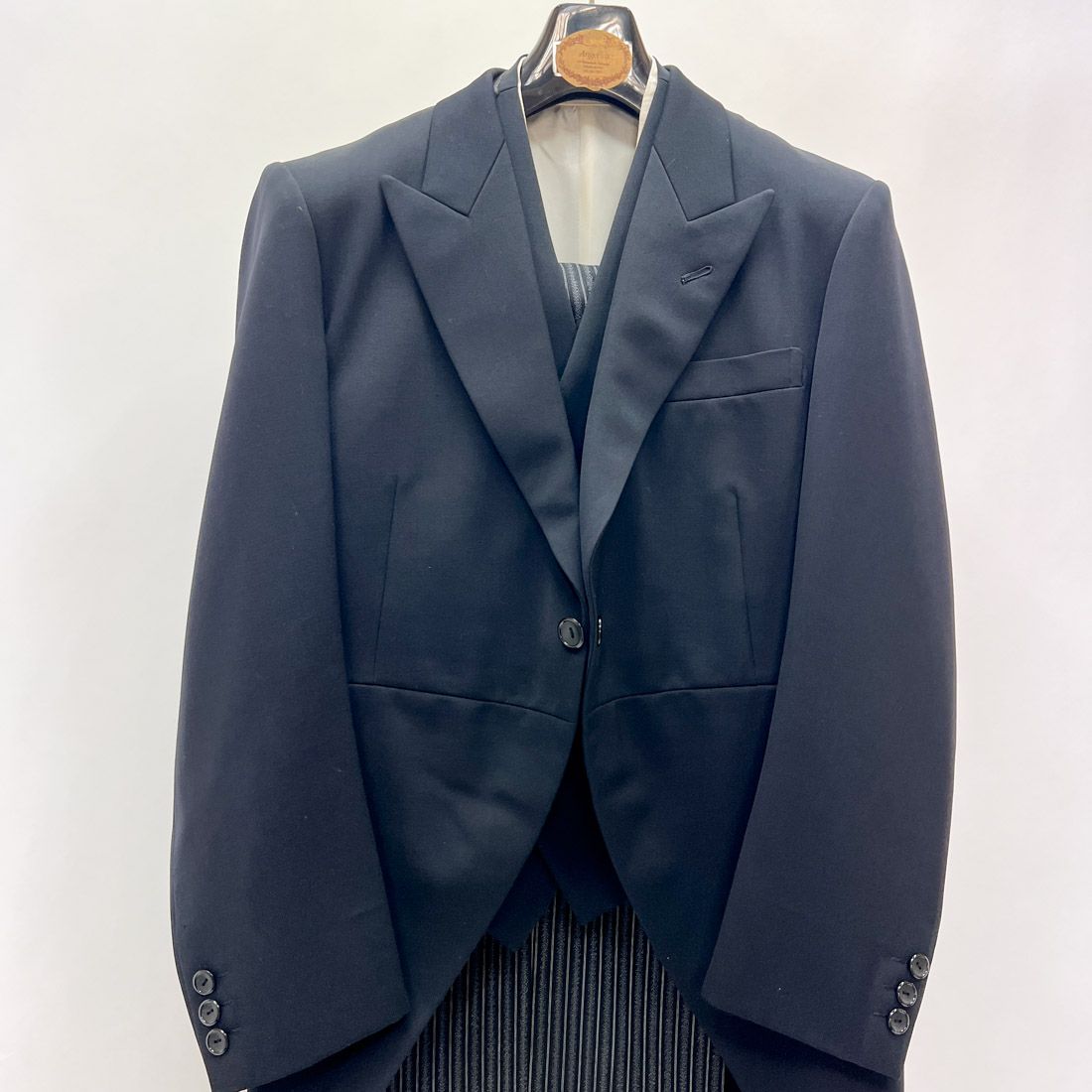 モーニングスーツ 3点セットシミ 使用感あり AB3 MensSuits167