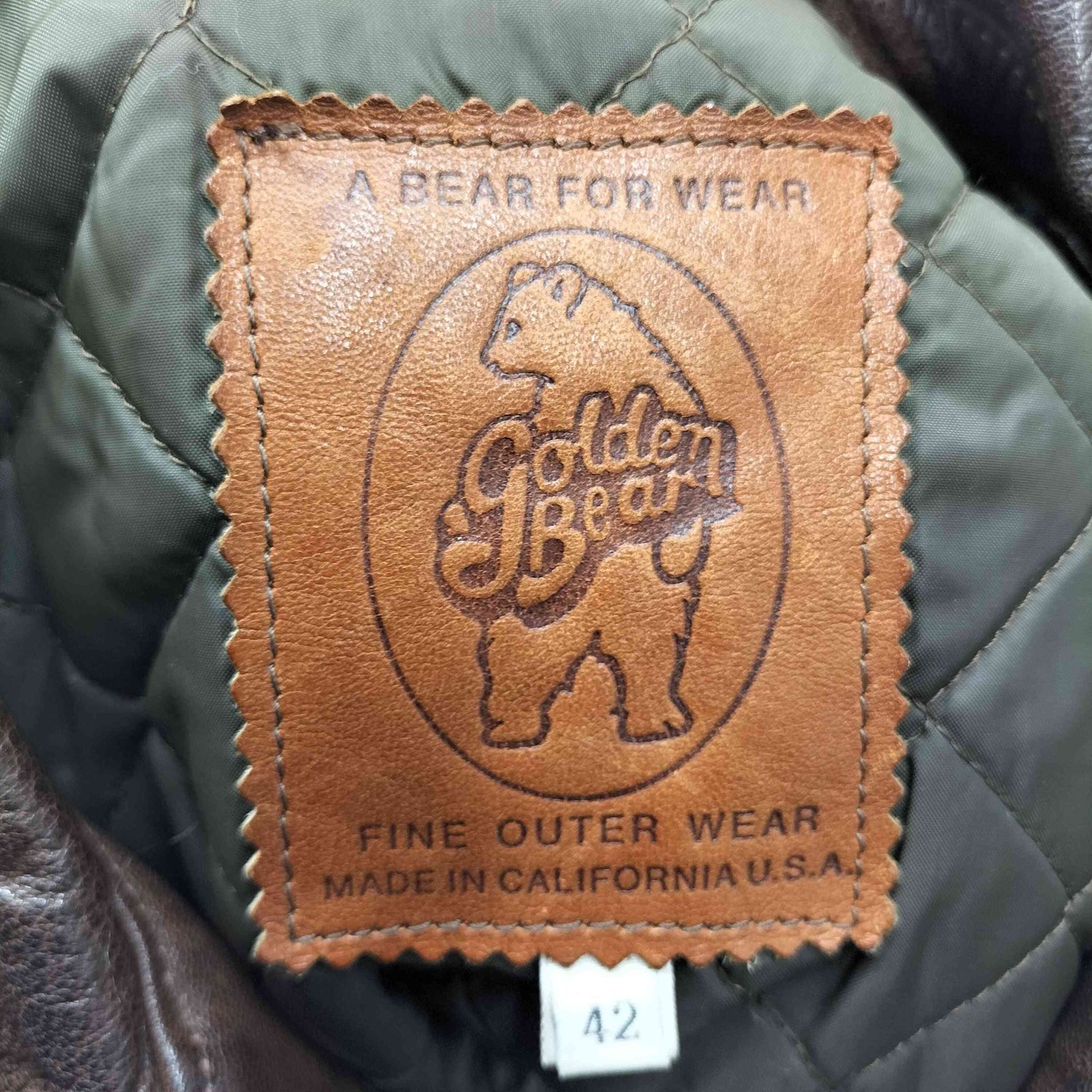 【USA製】ゴールデンベアー Golden bear 80-90s 革タグ USA製】ゴールデンベアー Golden bear 80-90s 革タグ ジャケット