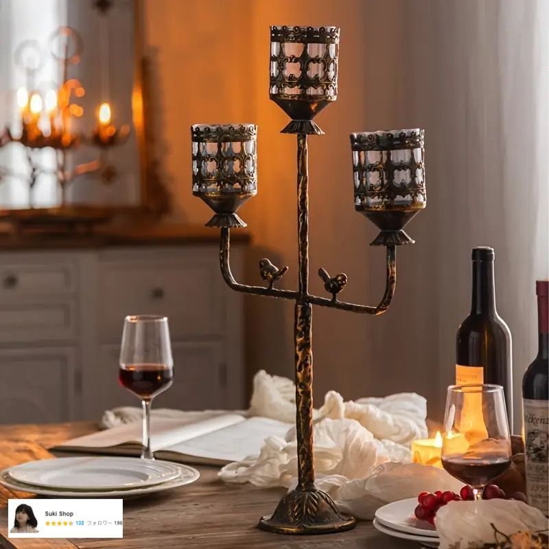 ヨーロッパアンティーク/ヴィンテージ 燭台 真鍮キャンドルホルダー