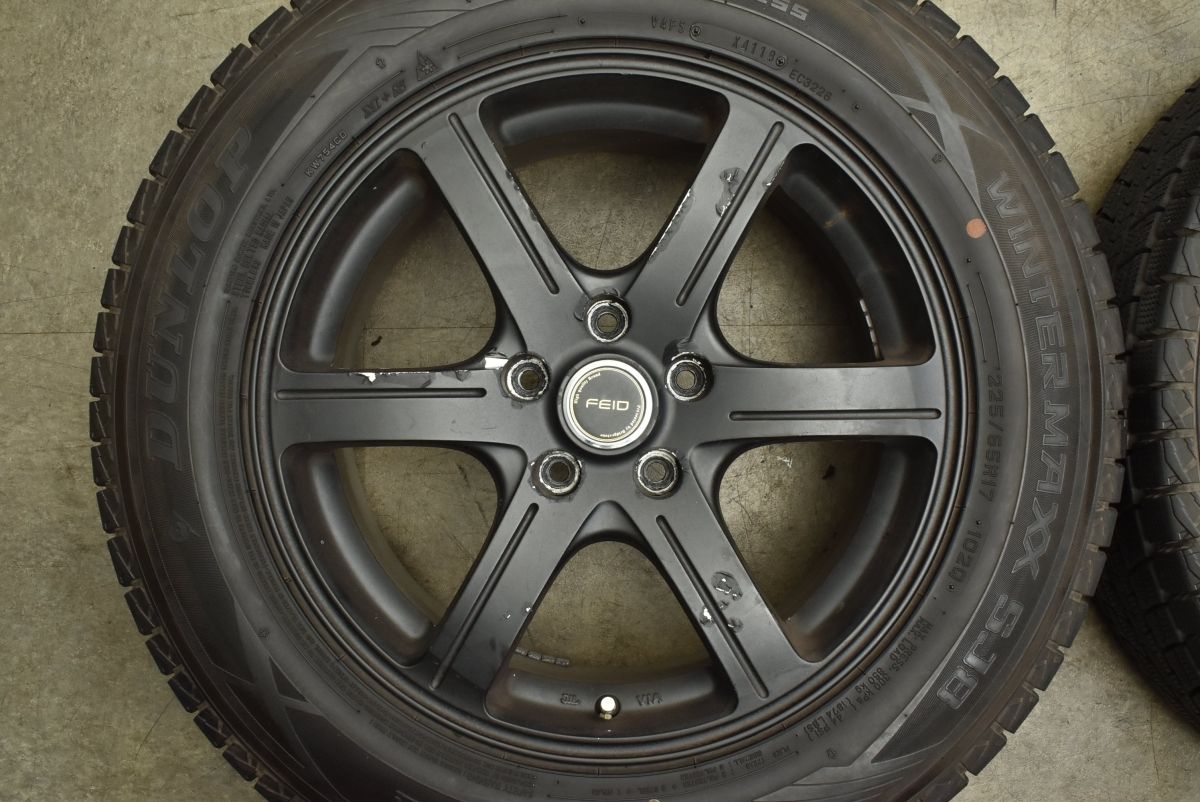 FEID 17in 7J 45 PCD114.3 ダンロップ ウィンターマックス SJ8 225 65R17 ハリアー RAV4 エクストレイル CX-5 CX-8 FFCRYSTALESIA_COM