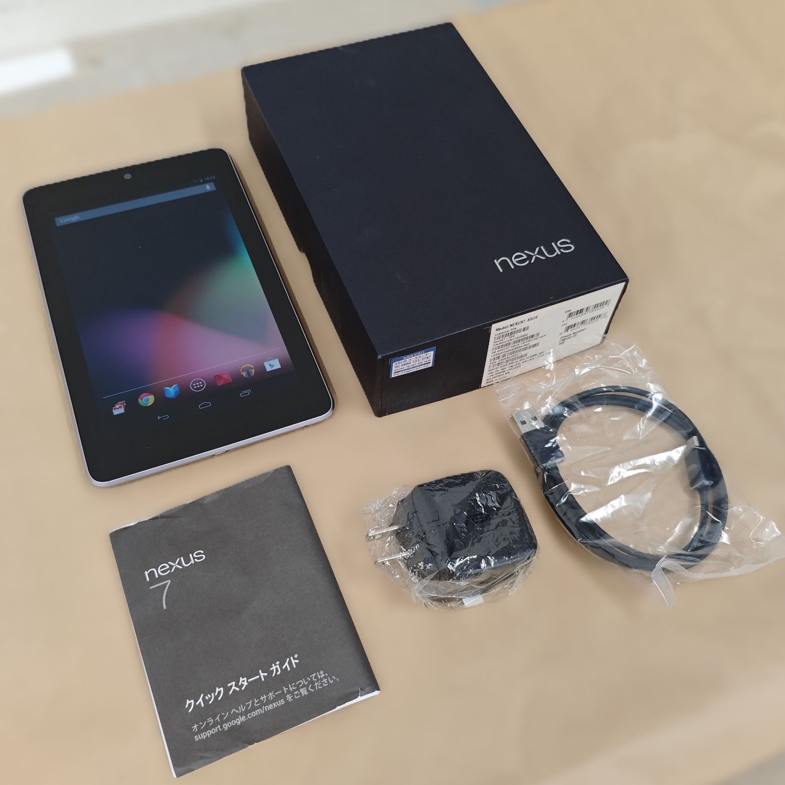 Google Nexus7(2012)/ASUS/タブレット/7インチ/外箱付/初期化