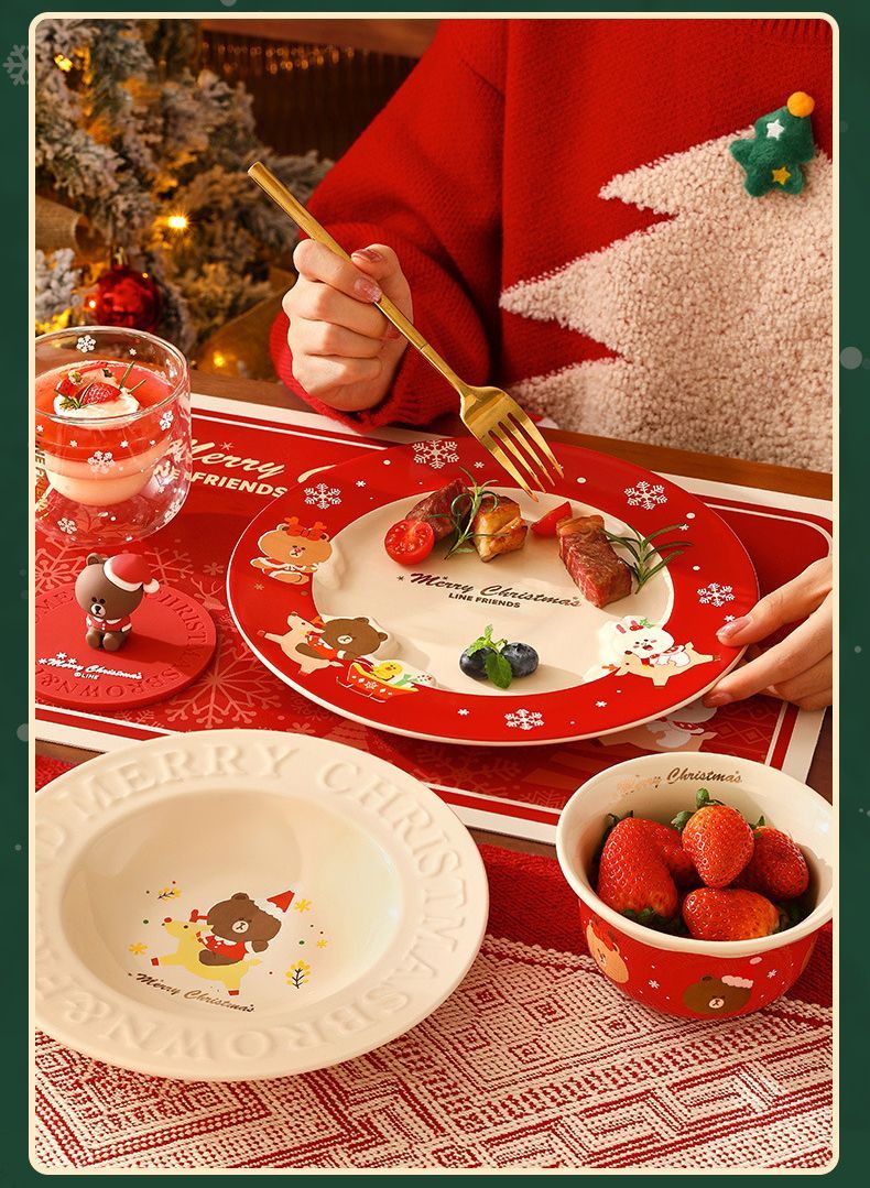 クリスマス食器セット 5点入り LINE FRIENDS 正規品 - メルカリ