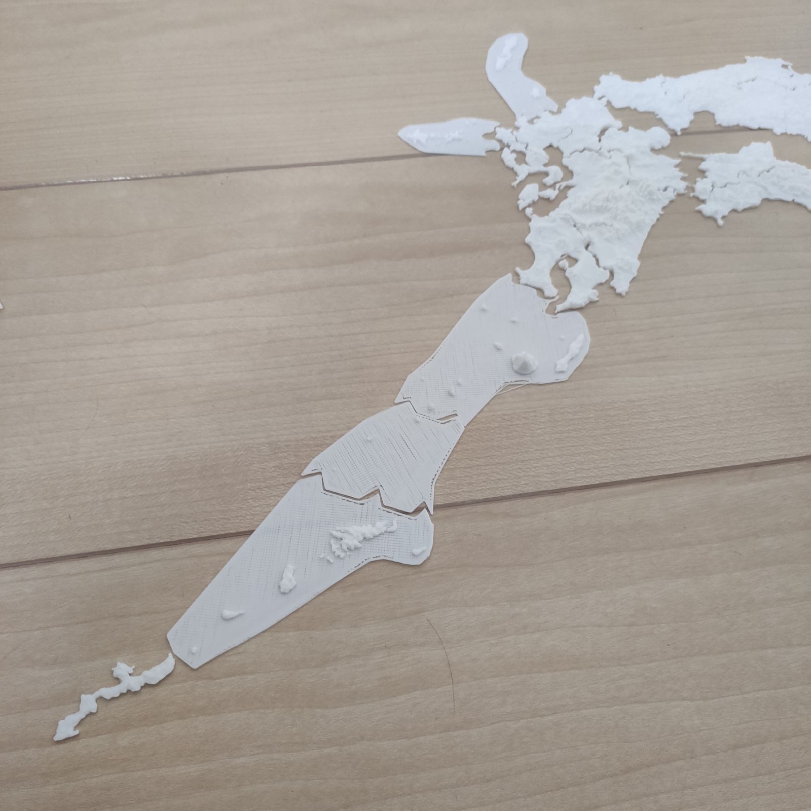 ご家庭用】日本列島立体3D白地図（都道府県パズル）【中学受験