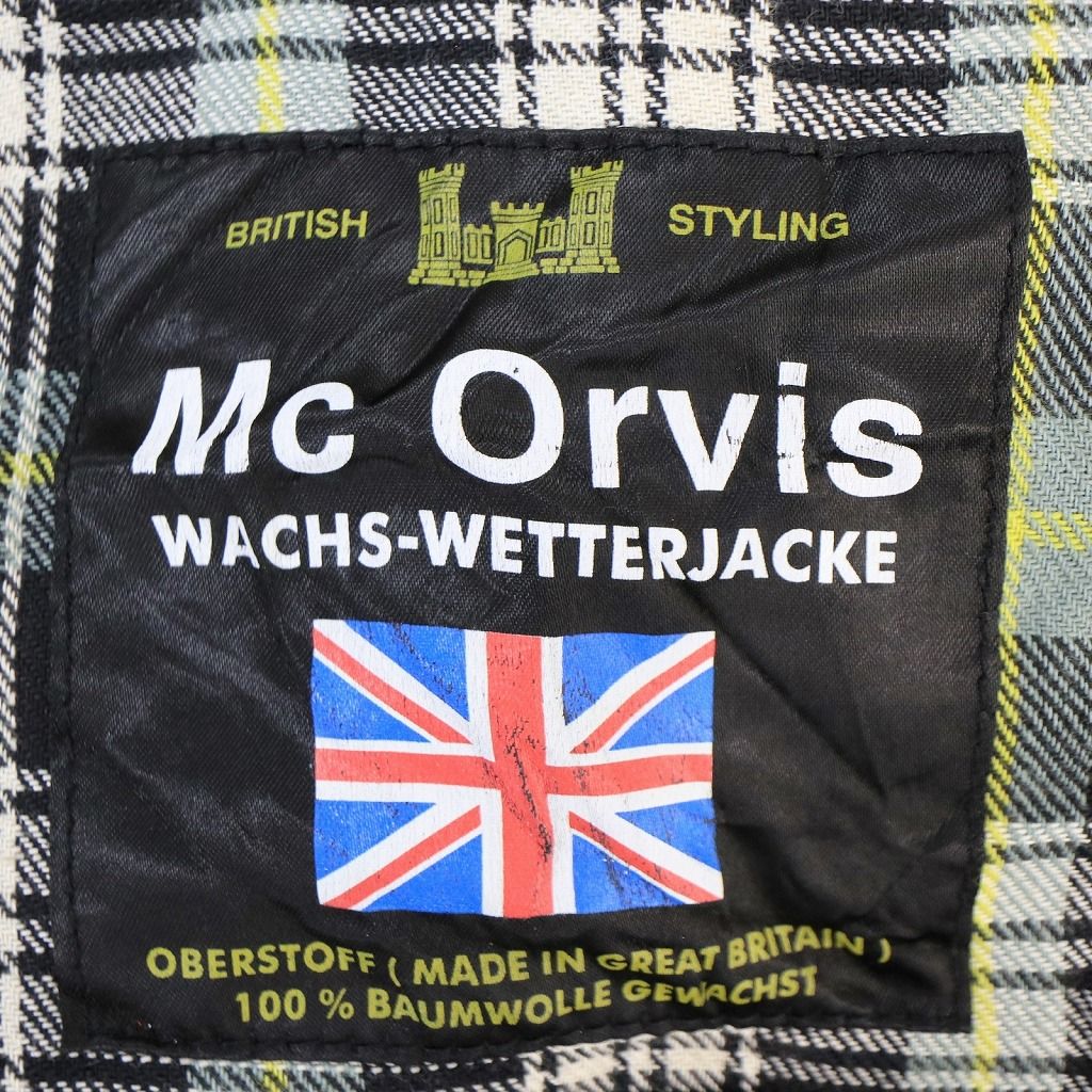 Mc Orvis オイルドジャケット 防水 防風 イギリス製 カーキ (メンズ XL