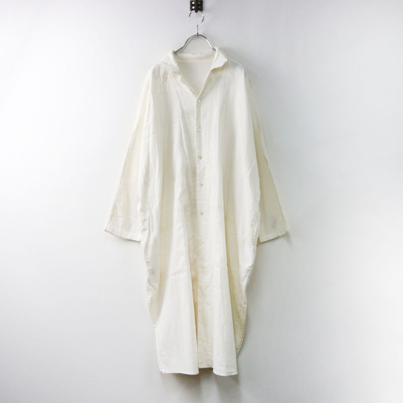 タマキニイメ 玉木新雌 tamaki niime コットンシャツワンピースコート キナリ 羽織り ロング ドルマン ドレス 2400014526851