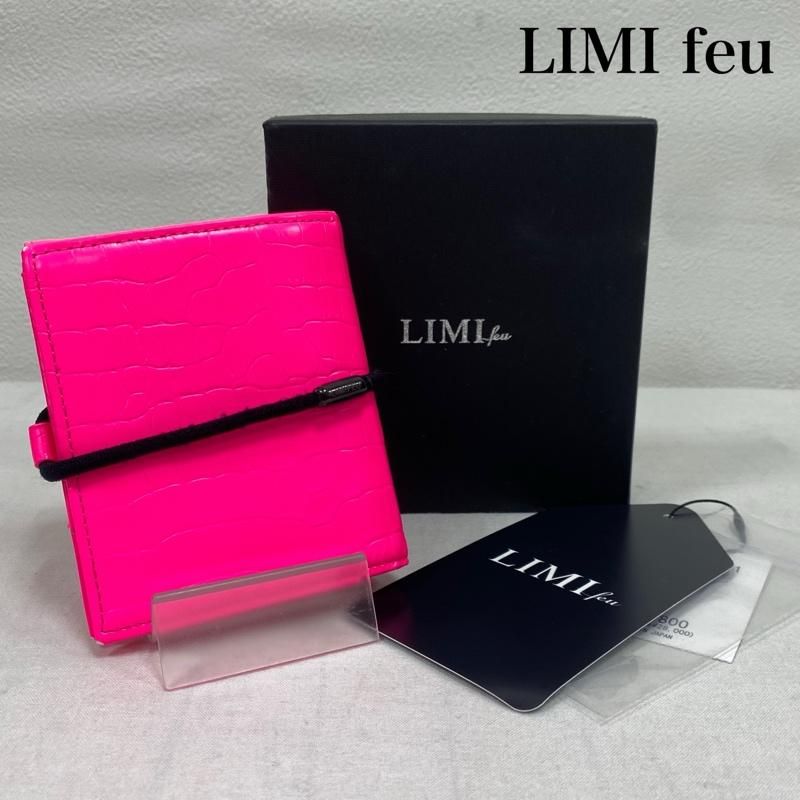 LIMI feu リミフゥ 財布 コンパクト財布 クロコ 型押し レザー
