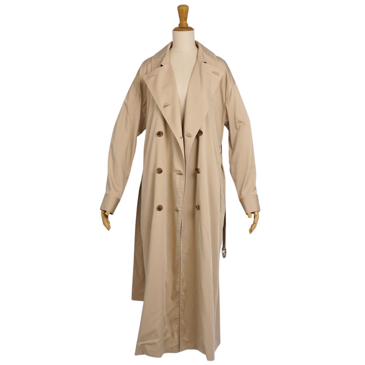 アクアスキュータムカシミアロングコート ベルト付き 未使用 アクアスキュータム Aquascutum ベルト付き ロングコート スプ