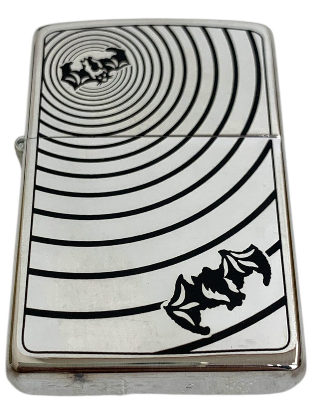 zippo ジッポー ゴールデンバット 2000年製 オイルライター コウモリ き シルバー×ブラック 雑貨|004