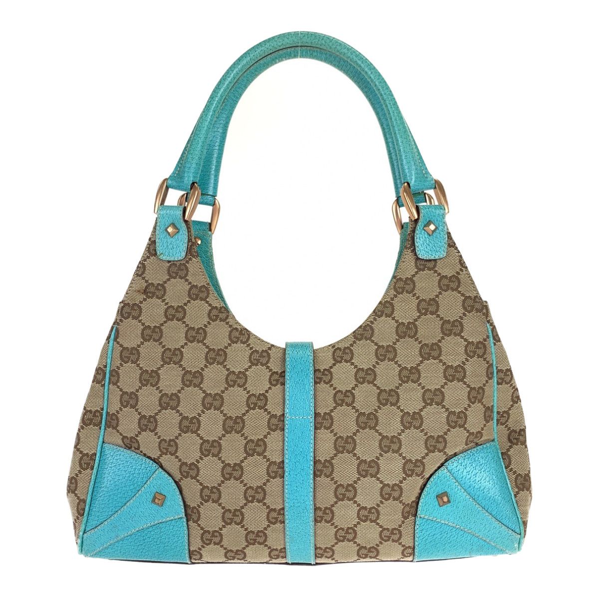 グッチ GG キャンバス ジャッキー ショルダー 水色 グッチ ワン