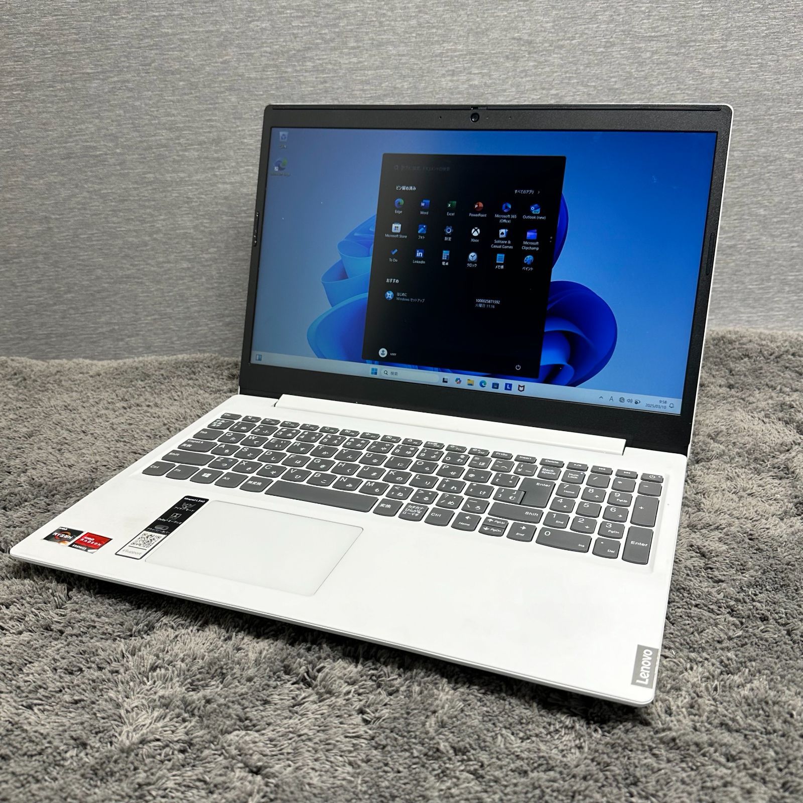 1ヶ月保証】② LENOVO IdeaPad L340-15API Ryzen 7 3700U メモリ8GB 