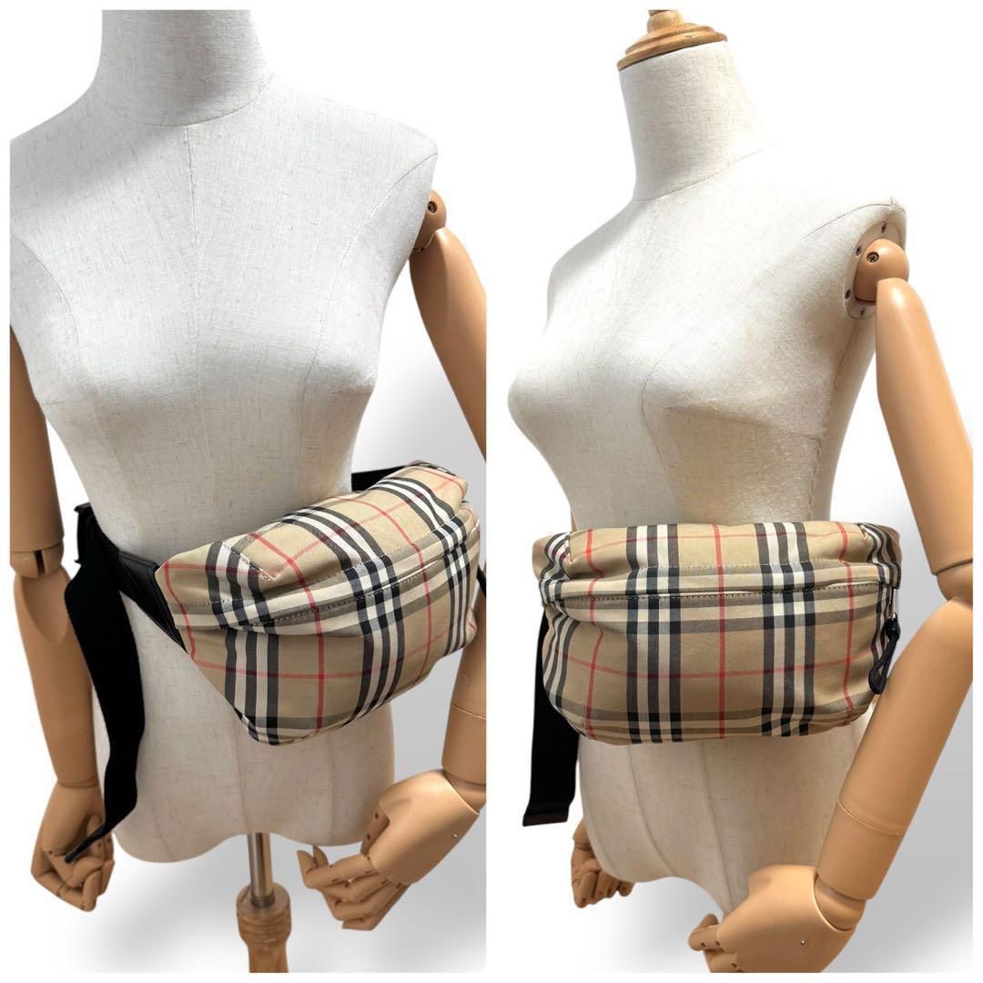 希少☆Burberry バーバリー☆ボディバッグ ウエストバッグ ノバ